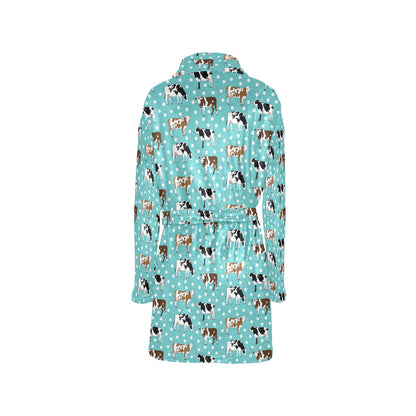 Cattle Print Design LKS405 Women's Fleece Robe