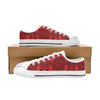 Bandana Red Print Design LKS304 Women's White Low Top Shoes