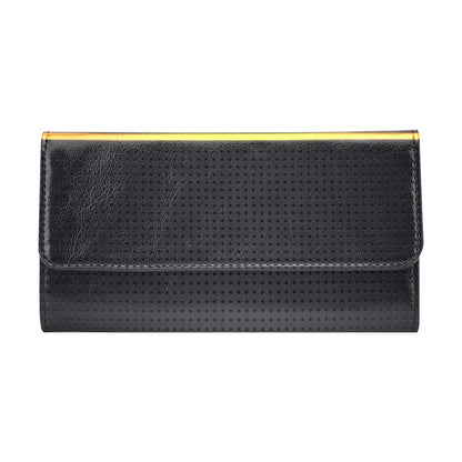 Checkered Flag Yellow Line Style Women's Trifold Wallet
