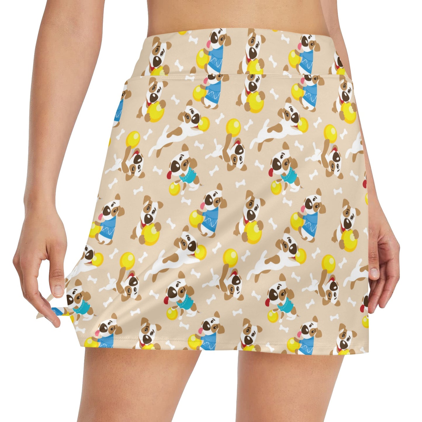 Russell Terriers Cute Print Design LKS304 17" Golf & Pickleball Skort with Pockets