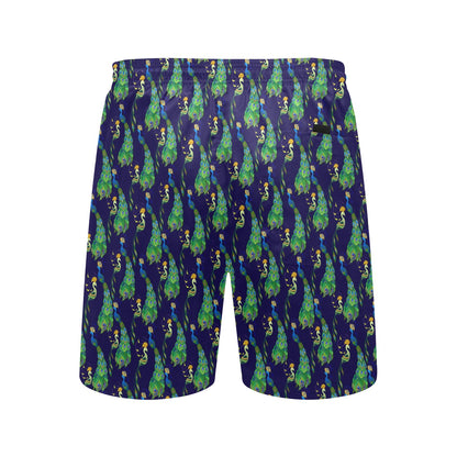 Peacock Art Design Print Men's Swim Trunks Beach Shorts