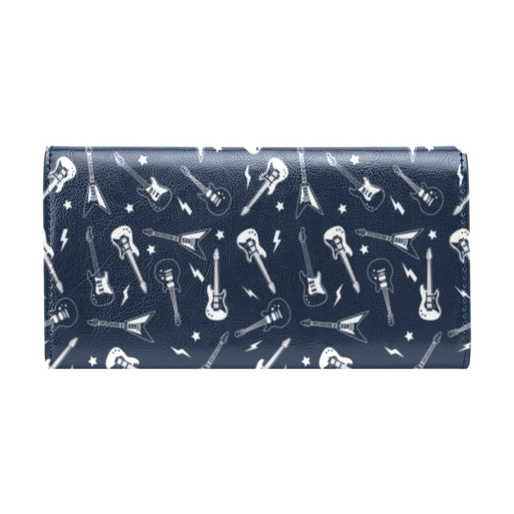 Electric Guitar Print Design LKS402 Women's Trifold Wallet
