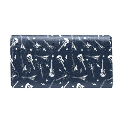 Electric Guitar Print Design LKS402 Women's Trifold Wallet