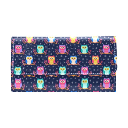 Owl Cute Themed Design Print Women's Trifold Wallet