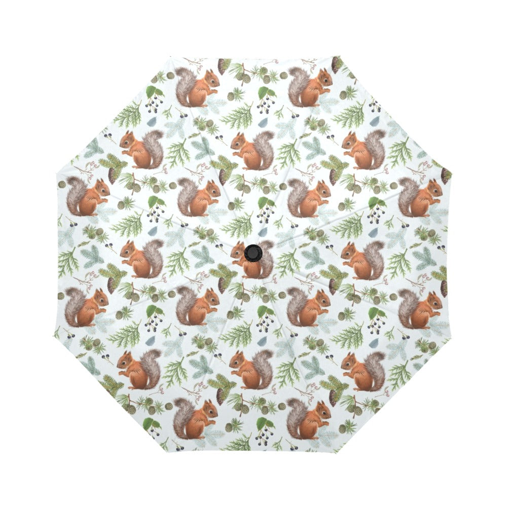 Squirrel Print Design LKS308 Anti-UV Automatic Umbrella