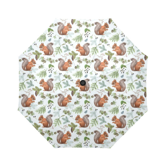 Squirrel Print Design LKS308 Anti-UV Automatic Umbrella