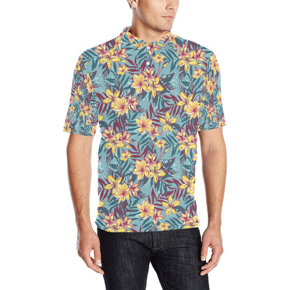 Summer Floral Print Design LKS304 Men Polo Shirt