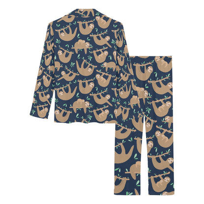 Sloth Print Design LKS307 Women's Long Pajama Set