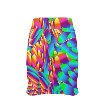 Psychedelic Trippy Pattern 17" Golf & Pickleball Skort with Pockets