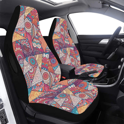 Patchwork Print Design LKS401 Car Seat Covers