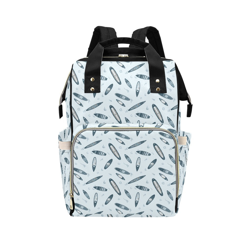 Surfboard Print Design LKS306 Diaper Bag Backpack