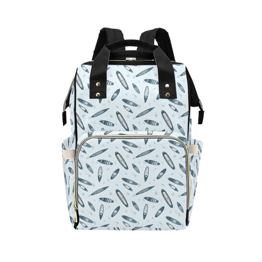 Surfboard Print Design LKS306 Diaper Bag Backpack