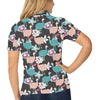 Guinea Fowl Pattern Print Design 03 Women's Polo Shirt