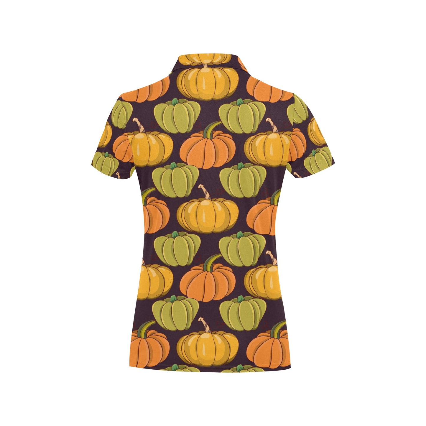 Pumpkin Pattern Print Design A01 Women's Polo Shirt