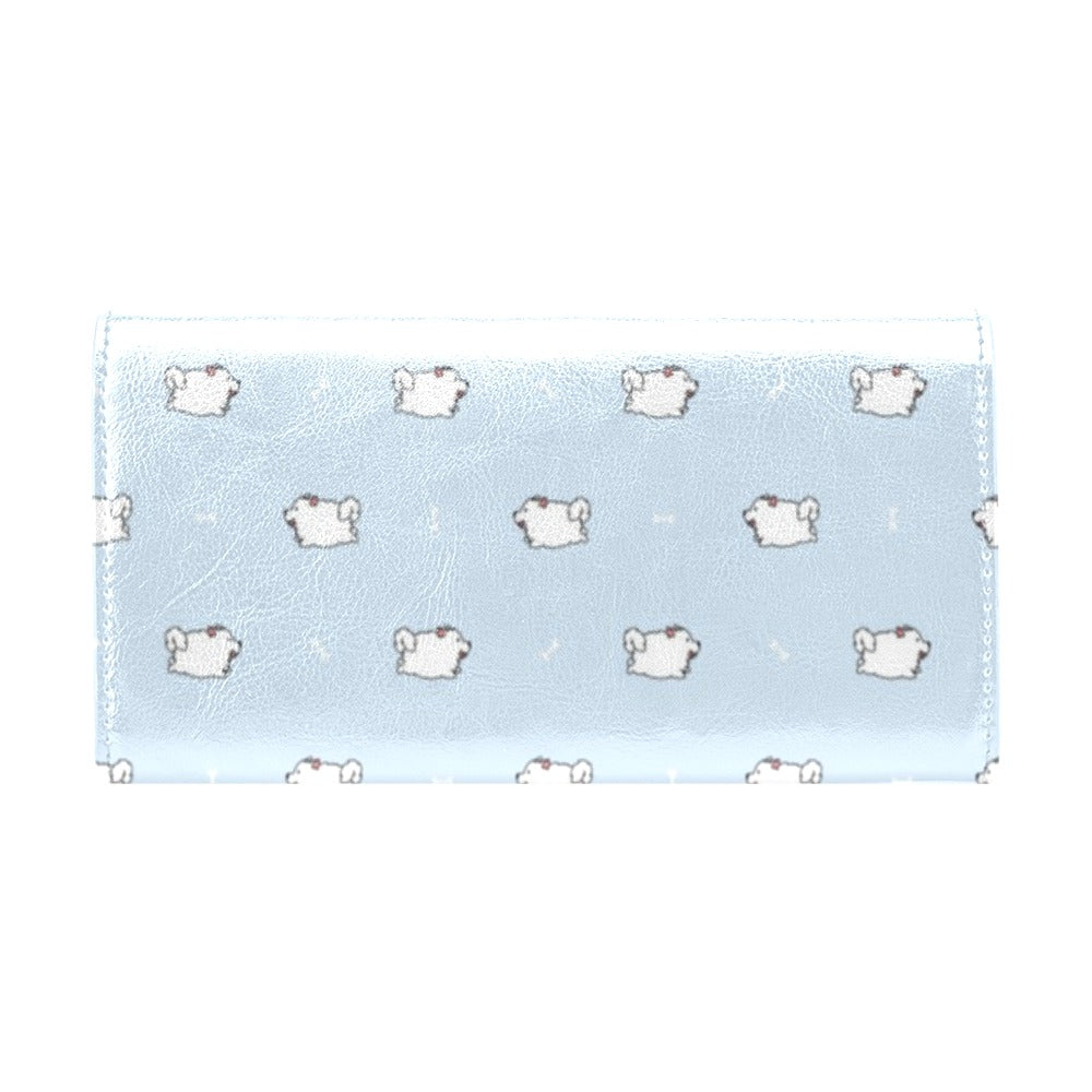 Samoyeds Print Design LKS302 Women's Trifold Wallet