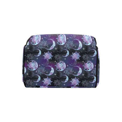 Sun Moon Print Design LKS303 Diaper Bag Backpack