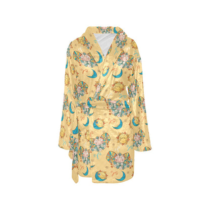 Aries Zodiac Pattern Print Design 03 Women's Fleece Robe