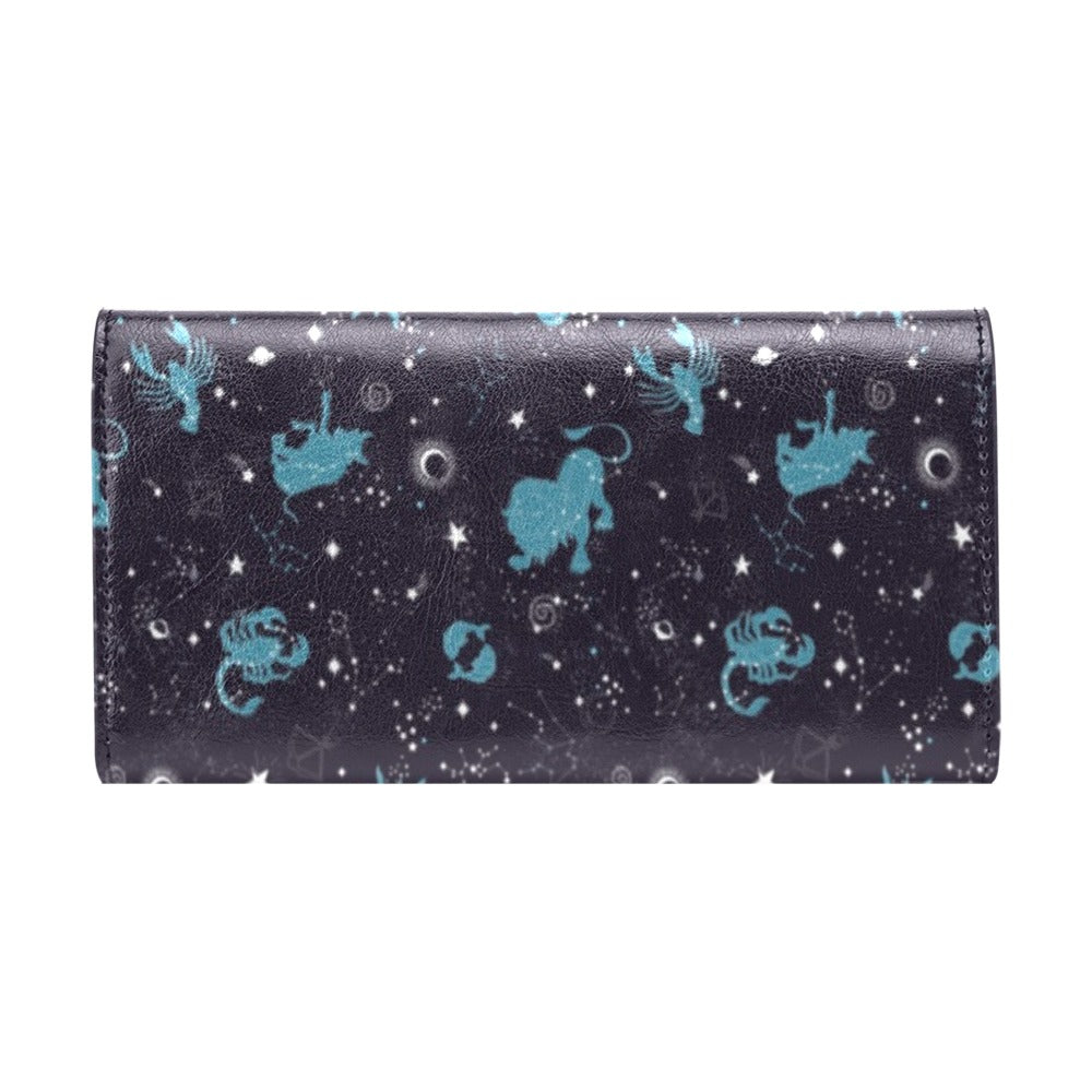 Zodiac Print Design LKS303 Women's Trifold Wallet