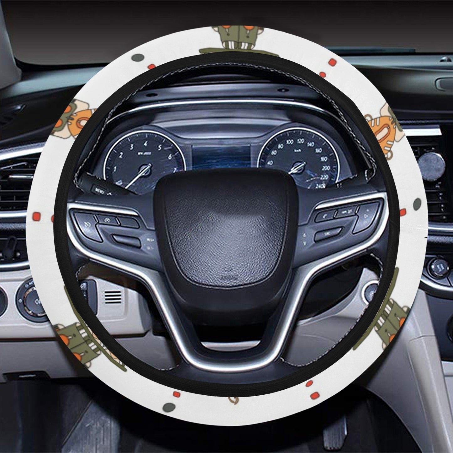 Totem Print Design LKS302 Steering Wheel Cover with Elastic Edge
