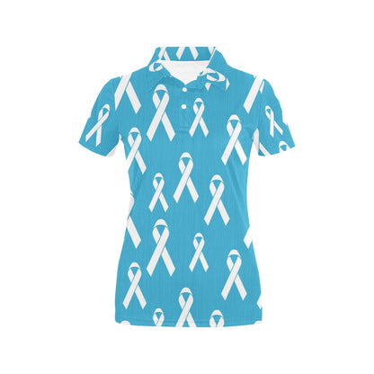 Liver cancer Pattern Print Design 01 Women's Polo Shirt