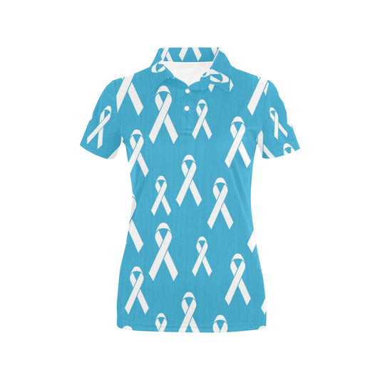 Liver cancer Pattern Print Design 01 Women's Polo Shirt
