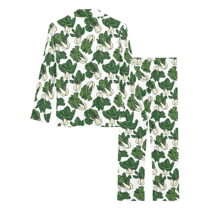 Bok Choy Pattern Print Design 02 Women's Long Pajama Set