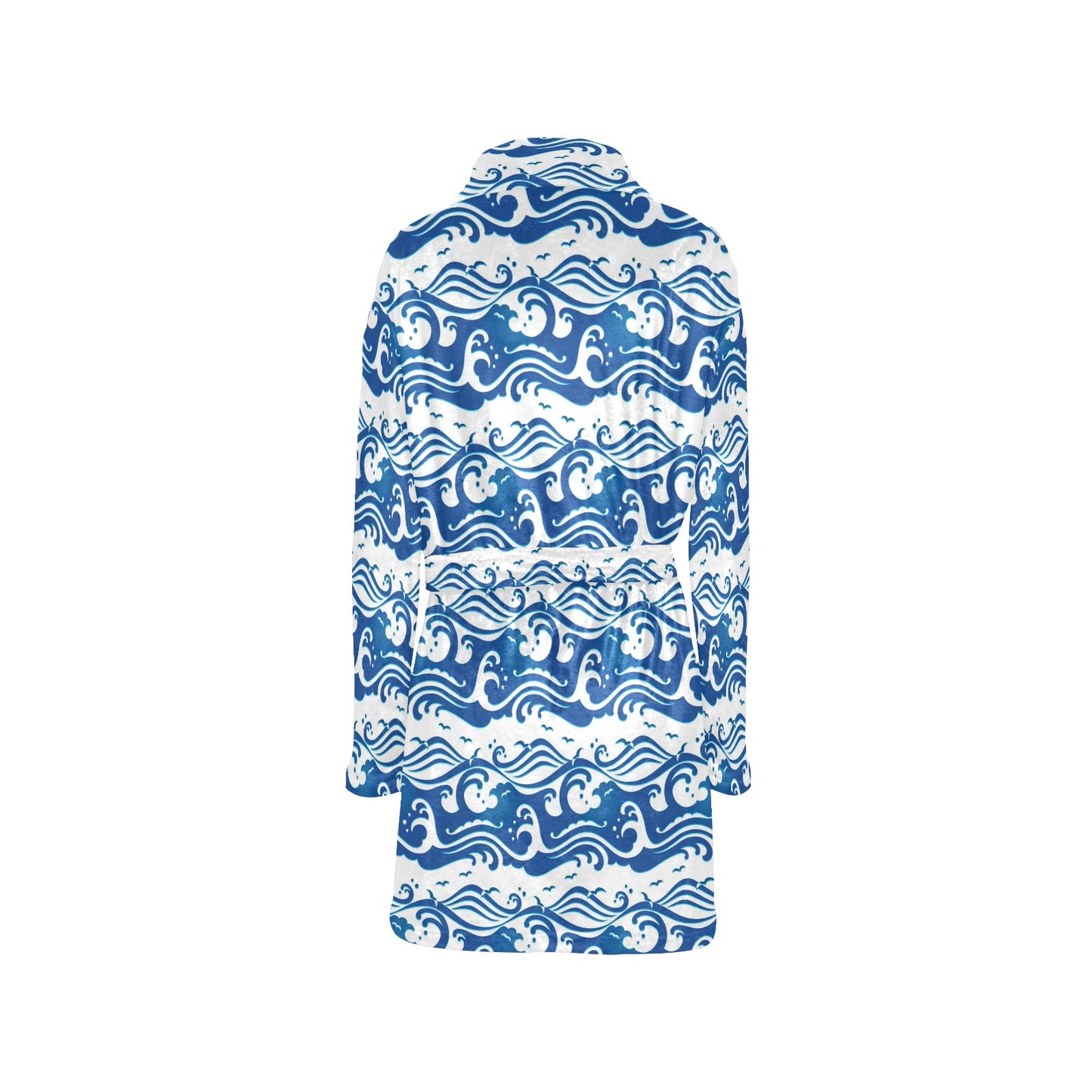 Wave Print Design LKS303 Women's Fleece Robe