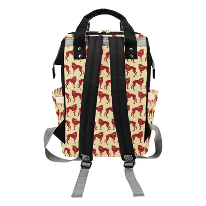 Whippets Print Design LKS301 Diaper Bag Backpack