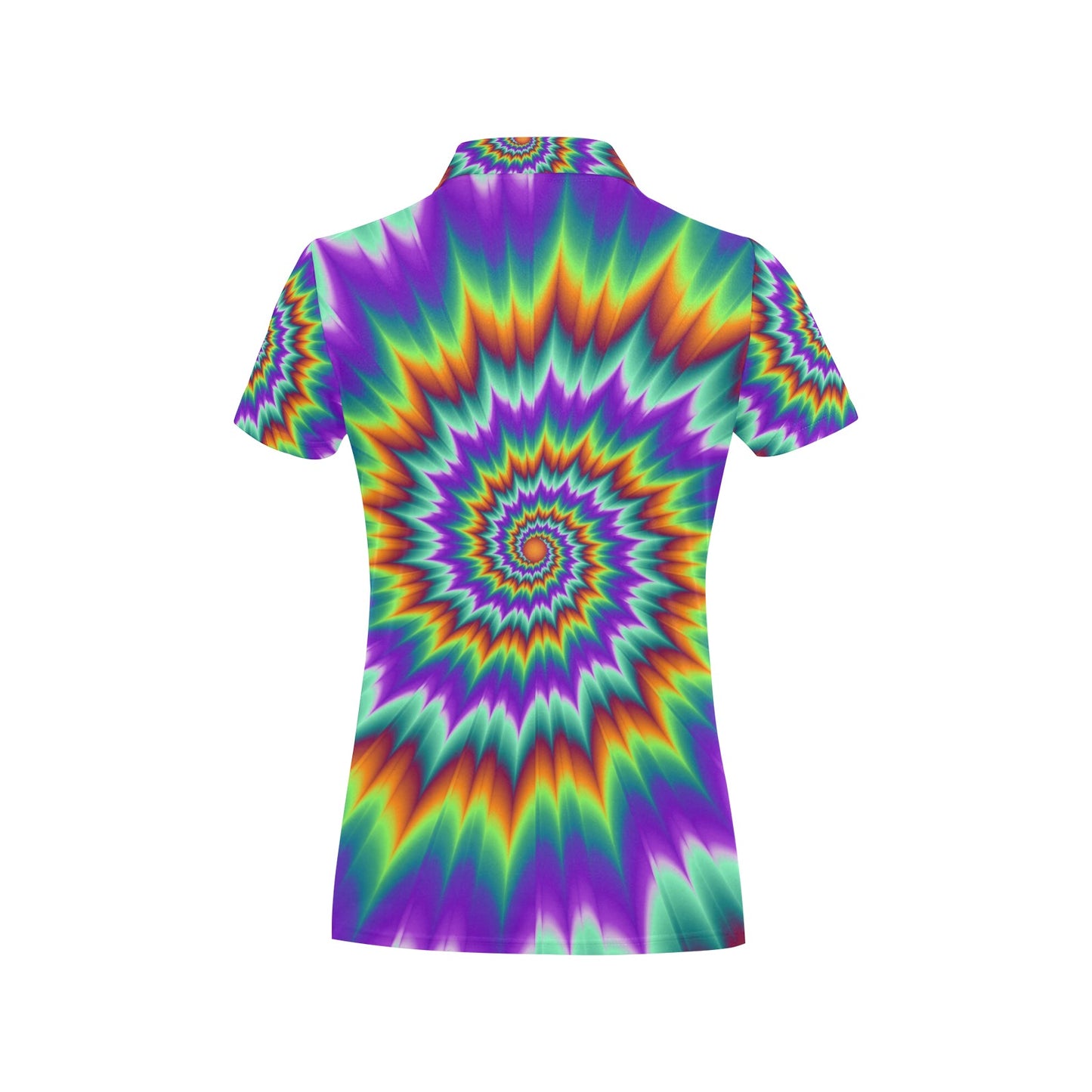Optical illusion Pulsing fiery spirals Women's Polo Shirt