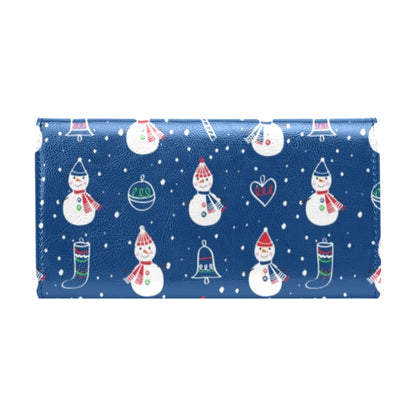 Snowman Print Design LKS306 Women's Trifold Wallet