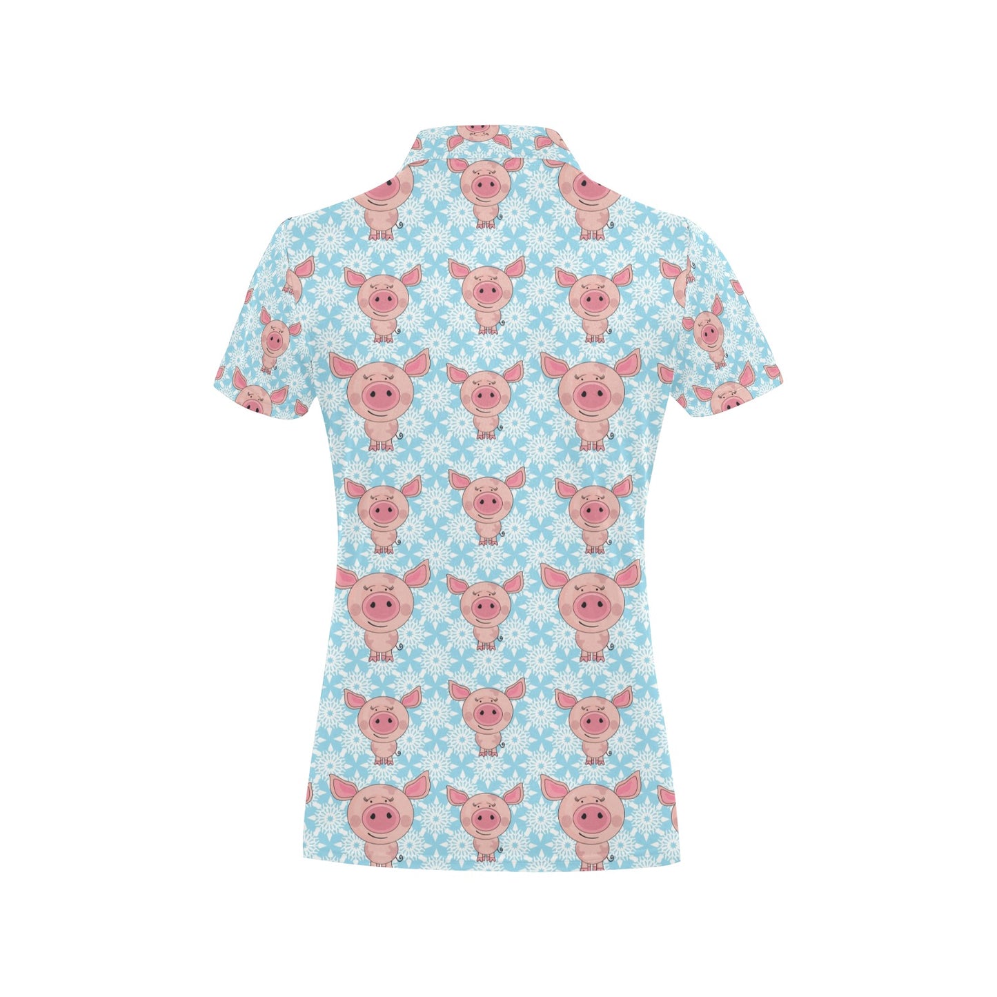 Pig Print Design LKS402 Women's Polo Shirt