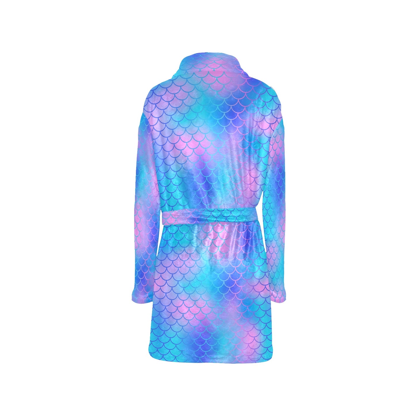 Mermaid Scales Pattern Print Design 04 Women's Fleece Robe