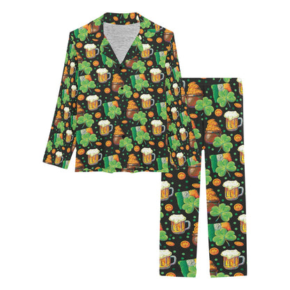 St Patricks Day Print Design LKS303 Women's Long Pajama Set
