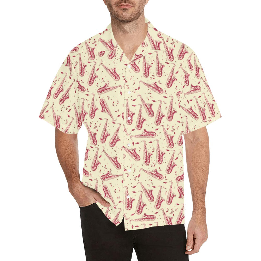 Saxophone Print Design LKS402 Men's Men's Hawaiian Shirt