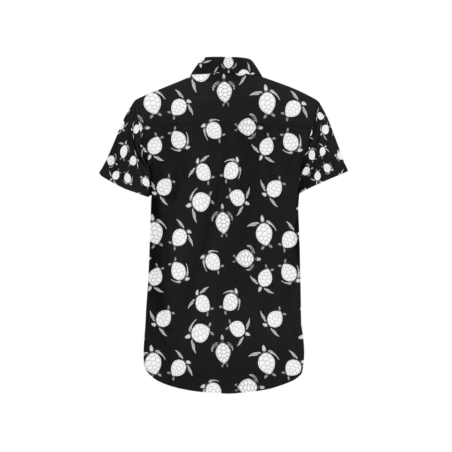 Sea Turtle Print Design LKS303 Men Short Sleeve Button Up Shirt