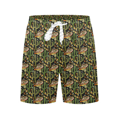Western Style Print Men's Swim Trunks Beach Shorts