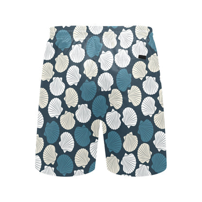 Seashell Print Design LKS3013 Men's Swim Trunks Beach Shorts