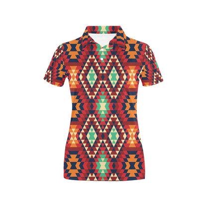 Native Pattern Print Design A07 Women's Polo Shirt