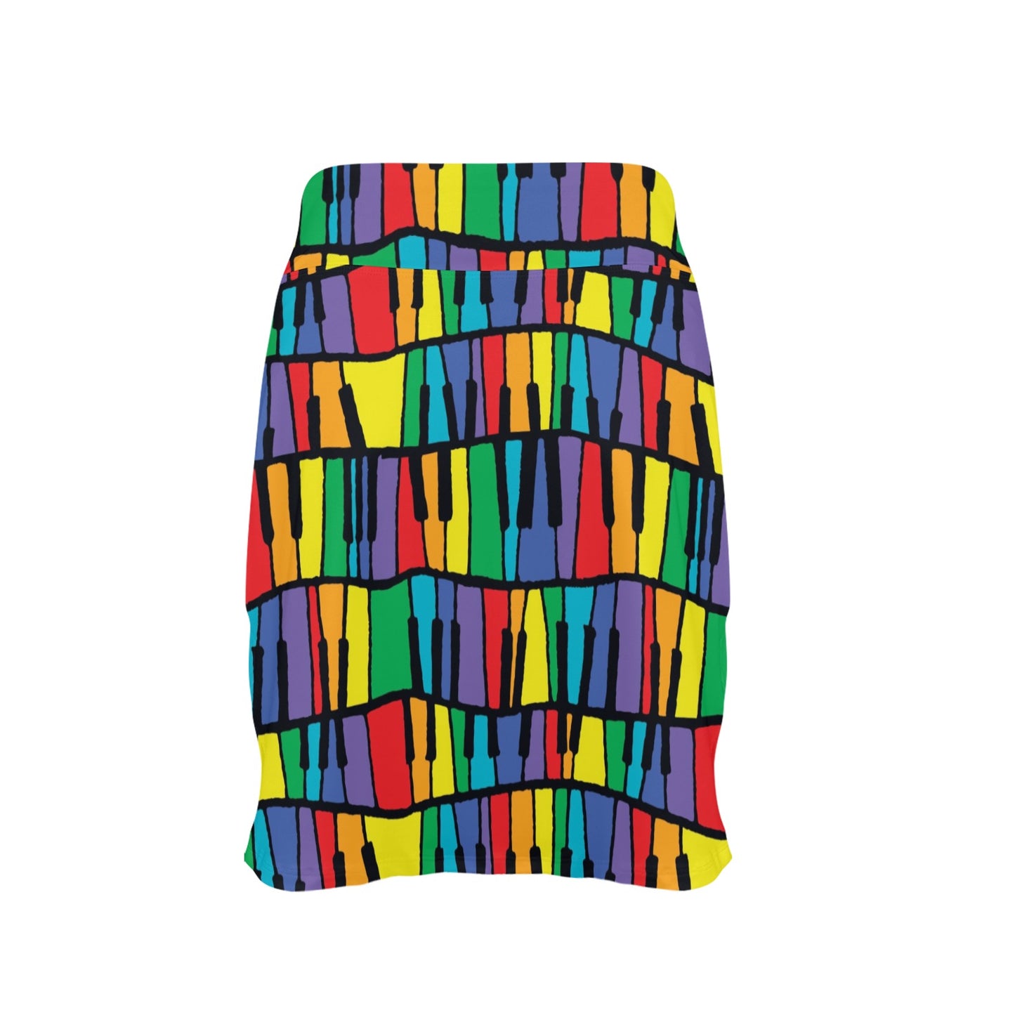 Piano Print Design LKS402 17" Golf & Pickleball Skort with Pockets