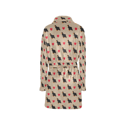 Cocker Pattern Print Design 02 Women's Fleece Robe