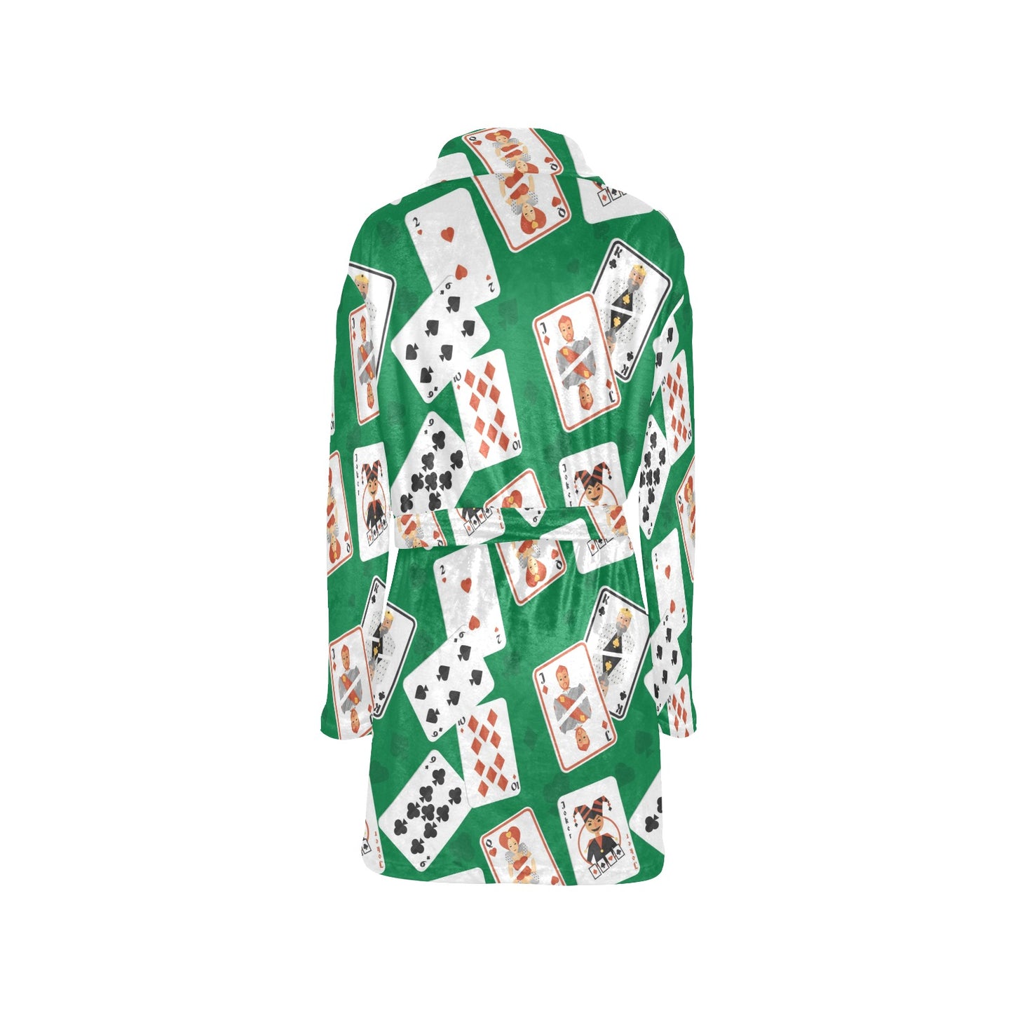 Poker Cards Pattern Print Design A03 Women's Fleece Robe