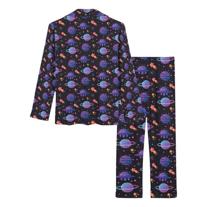 UFO Star Galaxy Print Design LKS308 Women's Long Pajama Set