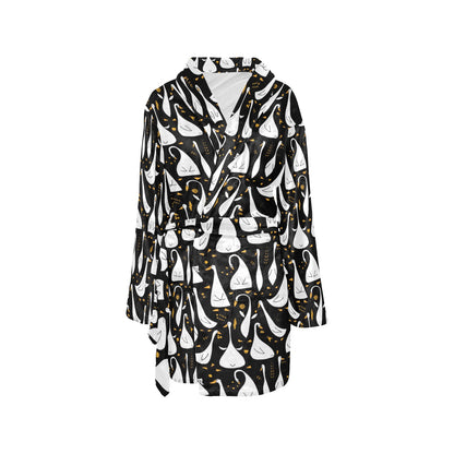 Goose Print Design LKS401 Women's Fleece Robe
