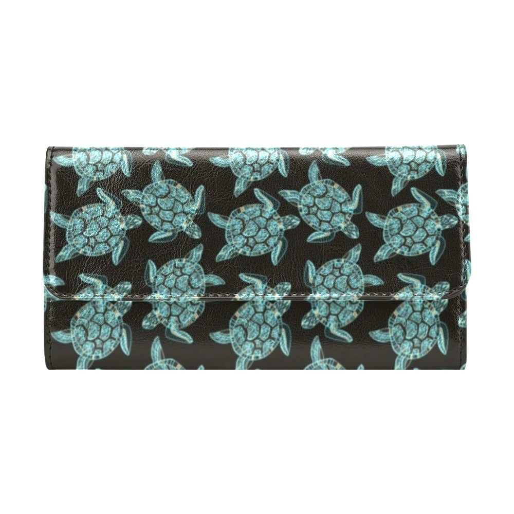 Sea Turtle Print Design LKS302 Women's Trifold Wallet