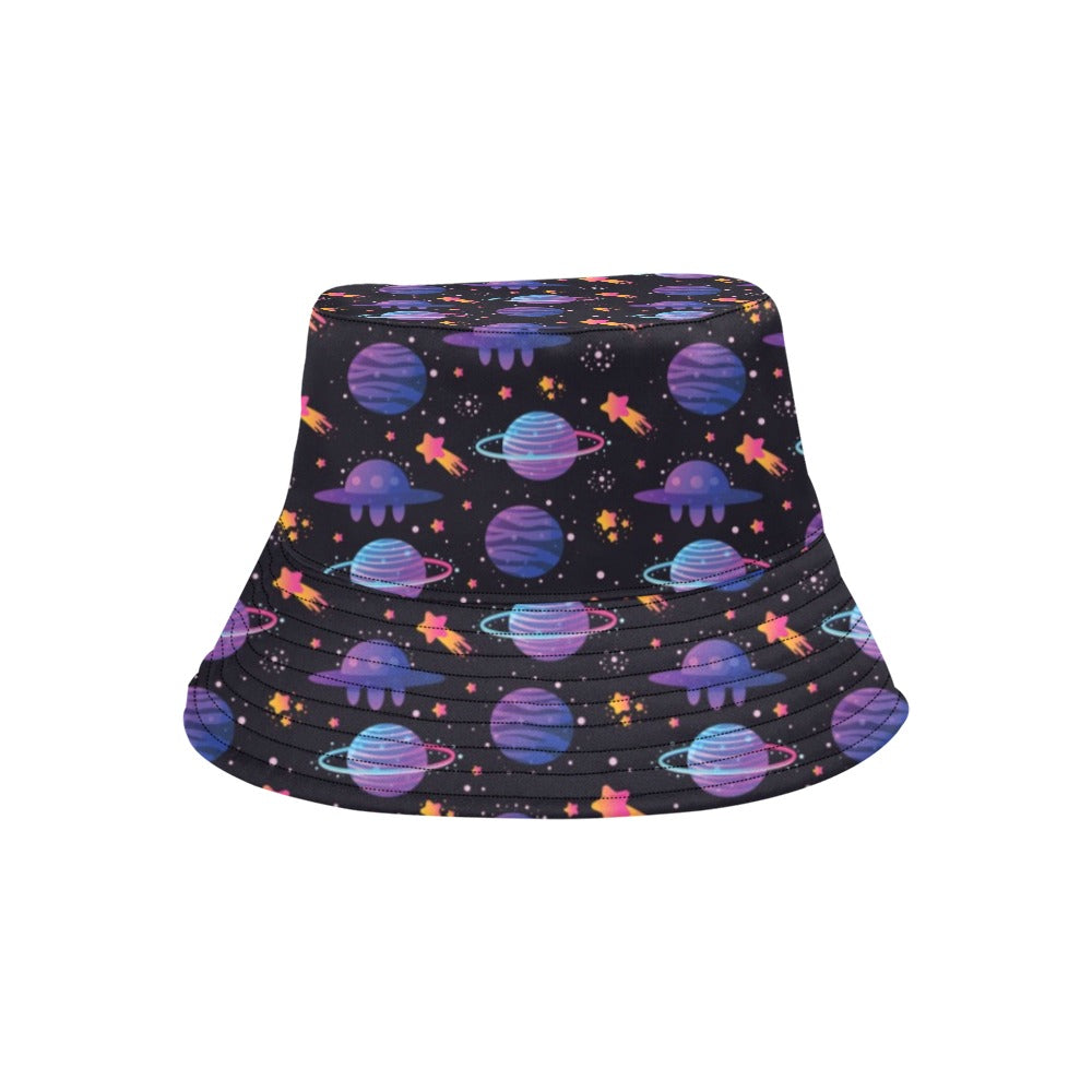 UFO Star Galaxy Print Design LKS308 Unisex Bucket Hat