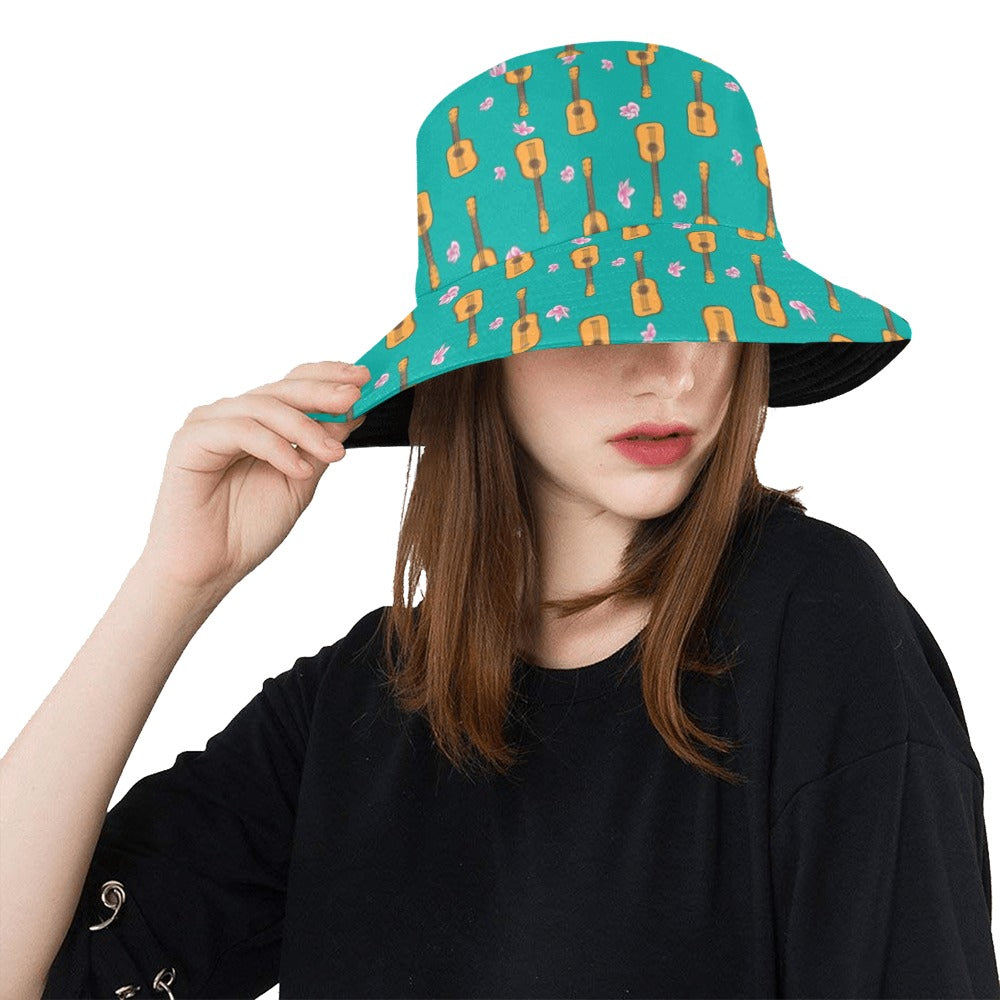 Ukulele Print Design LKS403 Unisex Bucket Hat