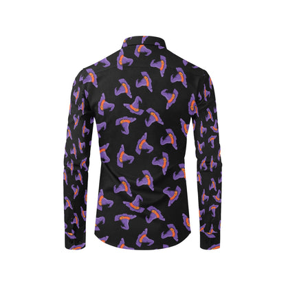 Witch Hat Print Design LKS304 Men's Long Sleeve Dress Shirt