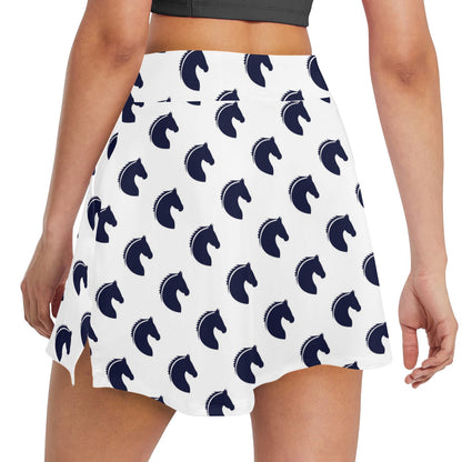 Horse Head Print Design LKS303 17" Golf & Pickleball Skort with Pockets