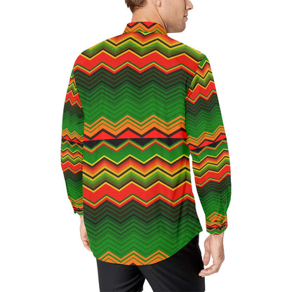Serape Print Design LKS306 Men's Long Sleeve Dress Shirt