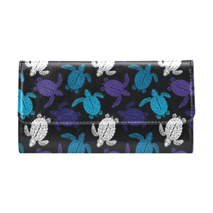 Sea Turtle Print Design LKS306 Women's Trifold Wallet